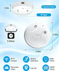 Slick Hidden Smoke Detector With Hella Crisp 1080P Wireless Video And Flawless Wifi Connectivity compact design with motion detection and IR light.