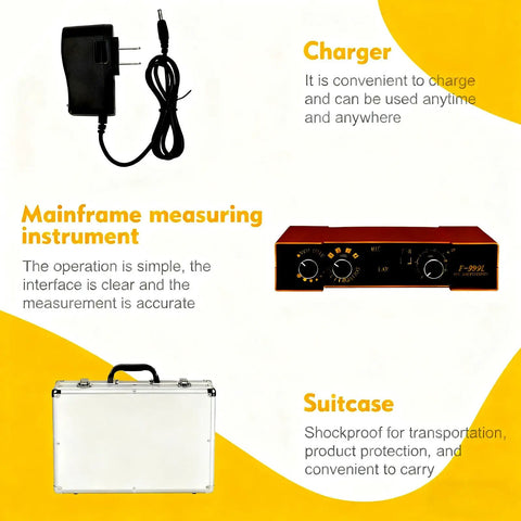 Underground Water Leak Detector With Ultrasonic Geophone Sensor Digital Display Earphone And Carrying Case components