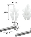 Kick Floor Wobbles To The Curb With These Rock Solid Toilet Seat Bolts And Captive Screws Hassle Free No Sweat Installation Upgrades Comfort Compatible With Cachet And ReadyLatch Two Piece Hardware Pack, featuring white nylon nuts and stainless screws.