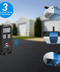 Your Go To Multi Color 3 Button Garage Door Opener Remote With Key Chain Replacement For 890MAX controlling three devices