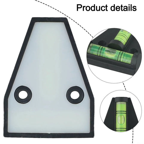 T Shaped Horizontal Bubble Level 2 Way For Spirit Level With Fluorescent, showing pre-drilled holes and bubble vials for accurate leveling.