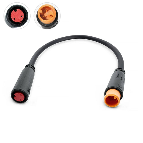 Electric Bike Brake Cutoff Adapter Cable 2 Pin Male To 3 Pin Female Designed For BAFANG Ebike Systems, 5.9 Inch Length For Easy No Hassle Flexible Install Black Two Pack