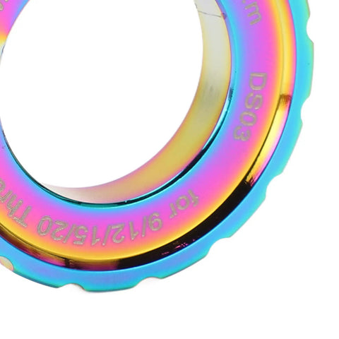 Centerlock Rotor Lockring Cover For Mountain Bikes Dope Bright Color Aluminum Alloy Shield close-up view