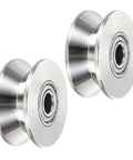 Top Shelf Sliding Gate Rollers With V Groove Track Wheels Built Tough From 201 Stainless Steel Two Six Eight Inch Diameter for exterior gate repair.