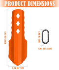 Diagram of 3 In 1 Ultralight Backpacking Trowel Shovel And Potty Tool With Ergonomic Handle, showing dimensions in orange.
