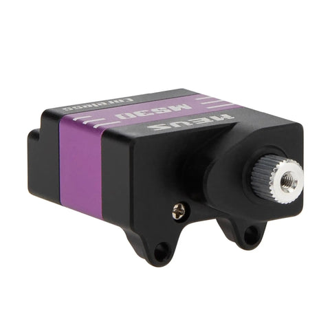 Purple Coreless Micro Servo For Axial SCX30 RC Crawler showing metal gear and purple casing