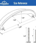 Illustration of 12 Pack Cup Pulls And Dresser Pulls In Brass Bronze Finish For Cabinets And Furniture, 3 Inch Hole Centers