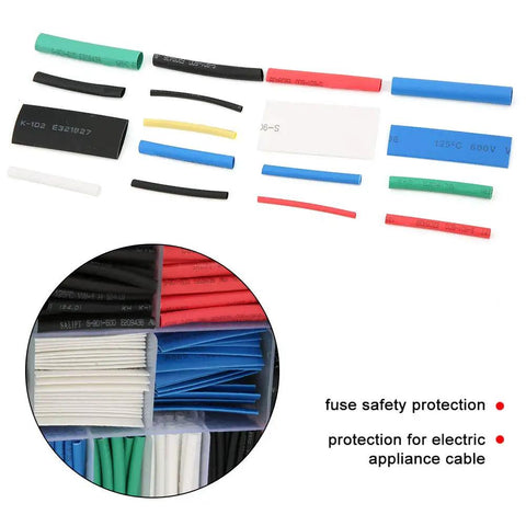 Dope 670 Piece Mixed Color Heat Shrink Cable Sleeve Kit For Wire Identification Garage Workshop Auto Mechanic Projects And Electrical Repairs With Flame Retardant Durable Pe Material You Gotta Get. mixed-color heat shrink sleeves for fuse and cable protection