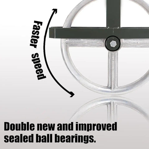 Close-up of 12 Inch Aluminum Scaffold Hoist Pulley With Dual Sealed Bearings, emphasizing sealed ball bearing mechanism.