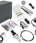 100W Pulse Arc Jewelry Welder Kit For DIY Permanent Jewelry 110V Spot Welding Tool layout with components visible