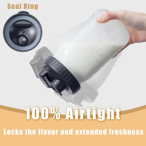 Total Game Changer Pour Spout Lids For Regular Mouth Mason Jars Heavy Duty Flip Caps Leak Proof Rubber Seal Zero Mess Liquid Dispenser For Coffee Tea Salad Dressing And Smoothies Black Four Piece Set