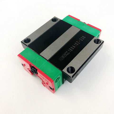 Two Pack HGR20 Square Linear Guide Rails With Four HGH20CA And HGW20CC Block Carriages For CNC Router Engraving And Precision Motion Devices, 500mm Rails close-up