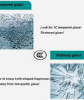 Comparison of tempered and ordinary shattered glass for Go-To Heavy-Duty Glass Lazy Susan Turntable for Dining Tables