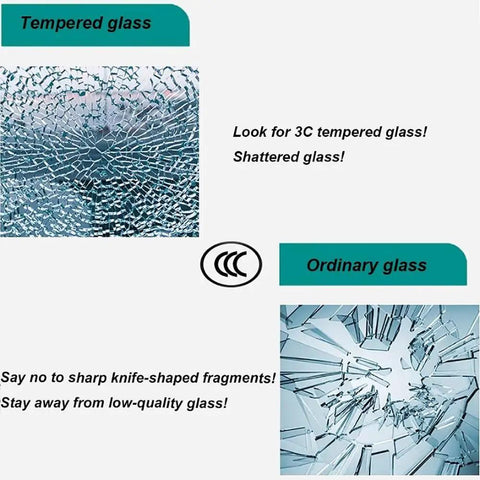Comparison of tempered and ordinary shattered glass for Go-To Heavy-Duty Glass Lazy Susan Turntable for Dining Tables