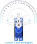 9G Micro Servo Motor SG90 Metal Gear For Arduino And DIY Projects showing 180° control angle in transparent case
