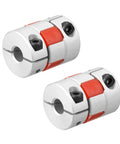 Two Pack 6.35mm To 6.35mm Shaft Couplings Flexible Joint L25 X D20 For Servo And Stepper Motors Torque Transfer With Vibration Damping