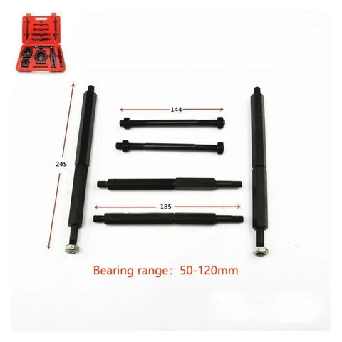 Heavy Duty Transmission Bearing Remover Tool Separator Puller Set For Axle Spindle Includes Wrenches Screwdrivers Tape Measure Hang Plate Organizer 50-120mm