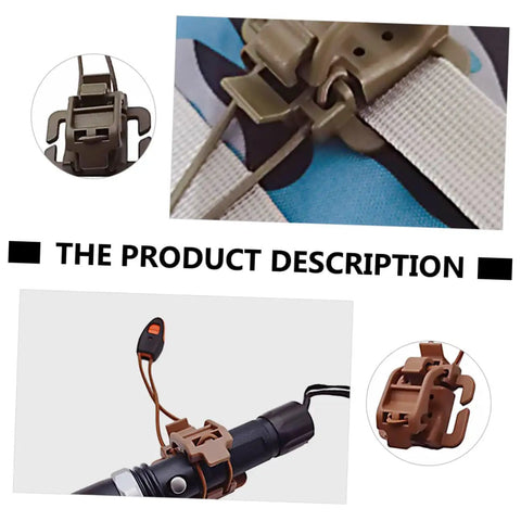 3 Pack Flashlight Buckle Clips Built Tough Durable Outdoor Gear Clamps With Quick Release For Whistle And Backpack Strap