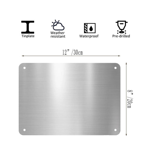 Warning Sign This Equipment Starts Automatically Aluminum 12x8 Inch Weatherproof UV Protected dimensions shown