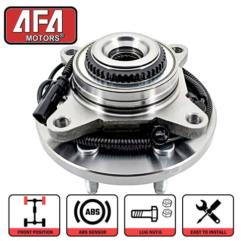 Front Wheel Bearing Hub Assembly 6 Lug 4WD For Ford F150 Expedition And Lincoln Navigator 2011 2014 With ABS