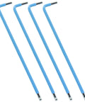 4 Pack 3mm Ball End Hex Keys Set, L Shaped Long Arm Allen Wrenches for Tight Spaces, Blue Ball Point Hex Tools by BokWin