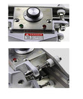 Close-up of 8 Inch Hand Held Crimp Heat Sealer For Bags Portable Stainless Steel Tool With insulated grips and easy clamp operation.