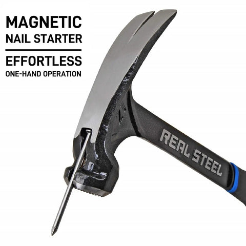 21 Oz One Piece Forged Milled Face Framing Hammer With Rip Claw 0517 Black Beefy High Carbon Steel Durable Construction