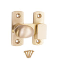 Satin Brass Oval Cabinet Turn Latch For Cupboards And Wardrobes 55mm Solid Brass