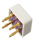 4 Wire DMM Short Socket Verification Tool With Gold Plated Banana Connectors On Acrylic Cube And PCB Assembly