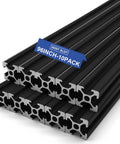 10 Pcs 96 Inch 8Ft Black 2020 T Slot Aluminum Extrusion European Standard Anodized For CNC DIY 3D Printer And Industrial Bracket Making Dope Build Projects And Pro Workshop Use
