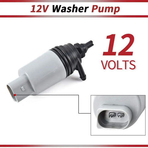 Heavy Duty Windshield Washer Pump Fits Bmw E90 E60 525i 328i 325xi M3 M5 M6 With Grommet Oem Fluid Replacement shown from side with connector.