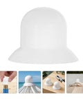 Upgrade Your Shade Game With Sturdy White Patio Umbrella Pole End Cap Replacement Kit Featuring Quick Tool-Free Install, Wind Resistance And Scratch Protection For Beach Tents And Garden Canopies white plastic cap close-up