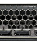 Back view of graphic card PCIe 4.0 ports with honeycomb ventilation design, part of Next Level Gaming Beast Featuring 12GB GDDR6 Memory.
