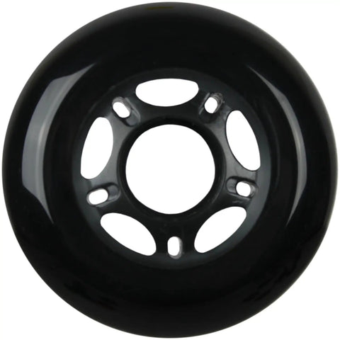 Outdoor Asphalt Inline Skate Wheels 89A 80mm 4 Wheel Set For Rugged Street Cruising And Park Sessions, Durable 608 Bearing Hub, Black
