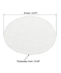 White circular foam lid liner, 51 mm (2.01 in) diameter, 1 mm thick, for bottle cap seals