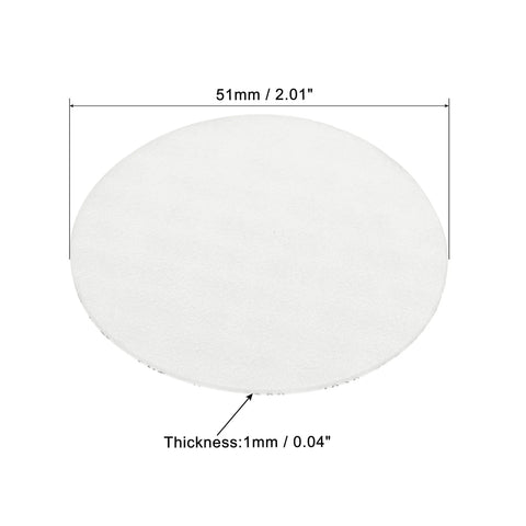 White circular foam lid liner, 51 mm (2.01 in) diameter, 1 mm thick, for bottle cap seals