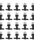 20 Piece Adjustable Sprinkler Drip Heads With Tee Joints Watering Mister System For Garden Lawn Farm No-Fuss Easy Setup Lightweight Durable