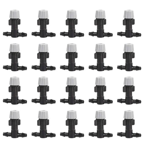 20 Piece Adjustable Sprinkler Drip Heads With Tee Joints Watering Mister System For Garden Lawn Farm No-Fuss Easy Setup Lightweight Durable