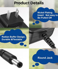Heavy Duty ACDC Generator Charger Cord details showing plug, nickel plating, buffer design, and round jack for WGen9500 series.