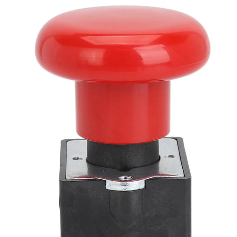 Heavy Duty Metal Emergency Stop Switch With Latching Design For Electric Forklifts And Pallet Cars Fast Cutoff Push Button 125A DC80V red push button top view