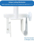 Sturdy Heavy Duty Tub Grab Bar Safety Rail With Adjustable Clamp Handle showing unique locking mechanism