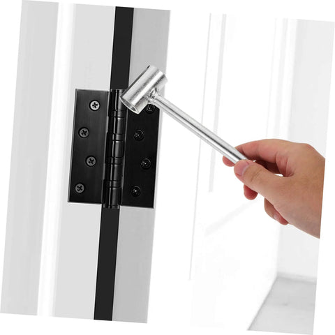 Adjustable Door Hinge Adjustment Tool For Precise Door Alignment And Smooth Operation Single Head Spanner Lever Design For Easy Hinge Calibration At Home For DIYers SOLUSTRE being used on a door hinge