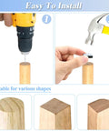 Installation process of Heavy Duty Teflon Chair Sliders 22 Mm Square Nail On Furniture Glides PTFE Floor Savers.