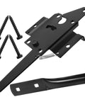 Iron Gate Hinges With Secure Latch And Easy Install For Residential Gardens And Public Parks Heavy Duty Black Gate Hardware