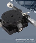 Pro Grade Fine Tune Rotation Stage For Optical Experiments With Precision Bearings And Smooth Sliding Aluminum Alloy Body With Black Anodized Finish Durable And Stable For Precise Angles And Fine Tuning In Measurements, Ø38mm black anodized stage