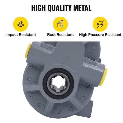 Rugged Hydraulic PTO Pump With 7.4 GPM Flow And 2500 PSI, 540 RPM, SAE 16 Inlet And SAE 12 Outlet, Built For Dump Trailers, Log Splitters, And Scissor Lifts, A Real Workhorse For Tractors And Heavy Machinery