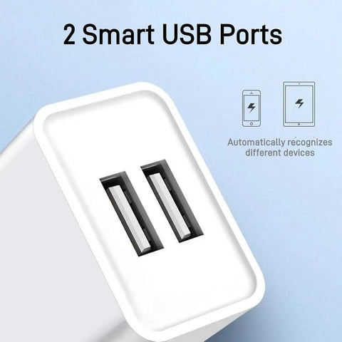All In One USB Charger For Electric Toothbrushes And Water Flossers, 5V 2.5A Wall Adapter Type A with two USB ports