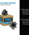 Rear Wheel Bearing And Hub Assembly Set Plug And Play Two Piece For Chevrolet Impala 2000 To 2008 2009 To 2013 2014 To 2016 Impala Limited And Buick Lacrosse Regal 1997 To 2002 Includes Driver Side And Passenger Side ABS Compatible