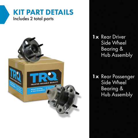 Rear Wheel Bearing And Hub Assembly Set Plug And Play Two Piece For Chevrolet Impala 2000 To 2008 2009 To 2013 2014 To 2016 Impala Limited And Buick Lacrosse Regal 1997 To 2002 Includes Driver Side And Passenger Side ABS Compatible