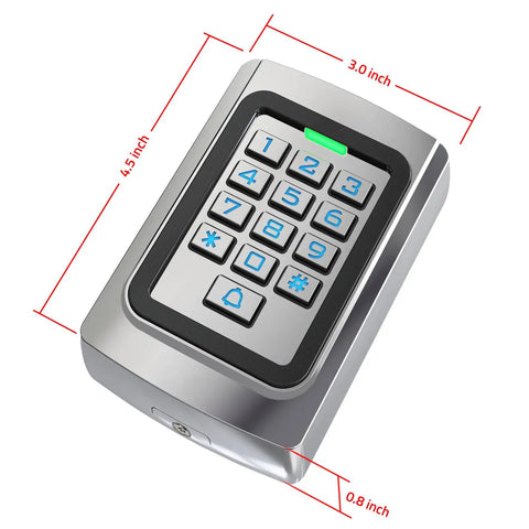 Smart WiFi Access Control Keypad For Garage And Gate Openers With PIN Code And ID Card No Fuss 12V DC IP68 Waterproof